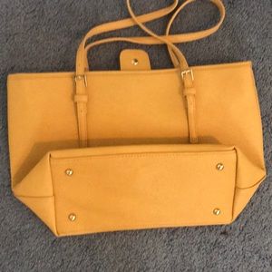3/$12 or 5/$15 Mustard colored pleather bag